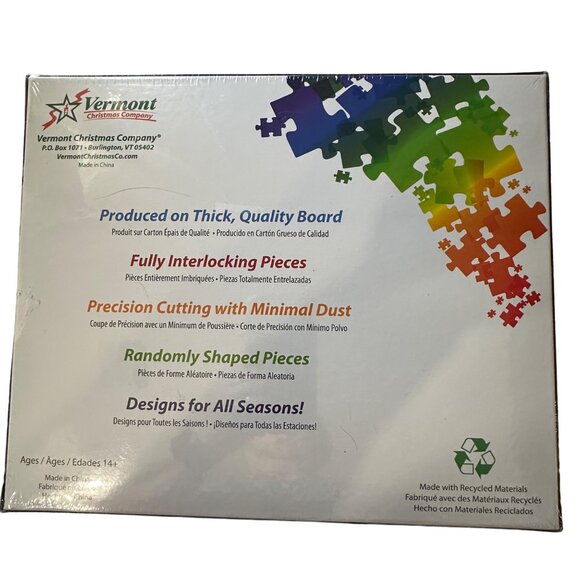 NEW SEALED Vermont Christmas Co Stained Glass Nativity 1000 pc Puzzle ages 14+ - Picture 2 of 7